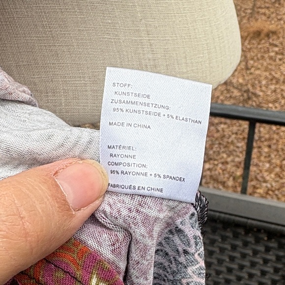 Igenjun colorful Paisley Print V-Neck Women's tunic top/dress sz M - Picture 6 of 7